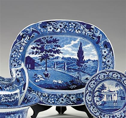  Historical blue transferware 495dc