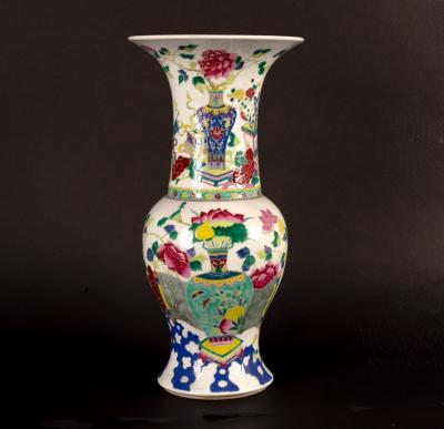 A Chinese famille rose yen yen vase,