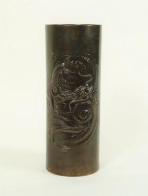 A Japanese Meiji period cylindrical