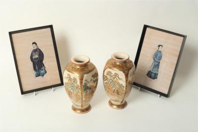 A pair of Japanese satsuma vases 2ddabd