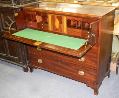 A Regency mahogany secretaire chest
