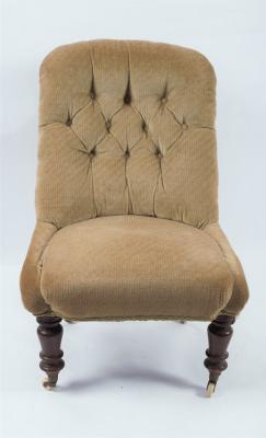 A Victorian deep buttoned back chair