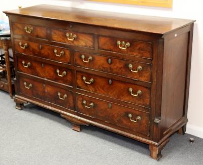 A George II mahogany mule chest,