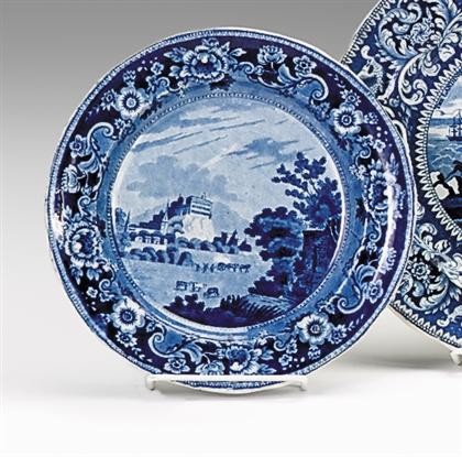  Historical blue luncheon plate 495ea