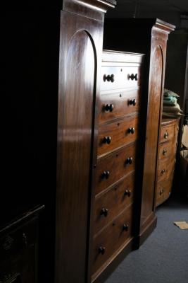 A Victorian mahogany wardrobe,