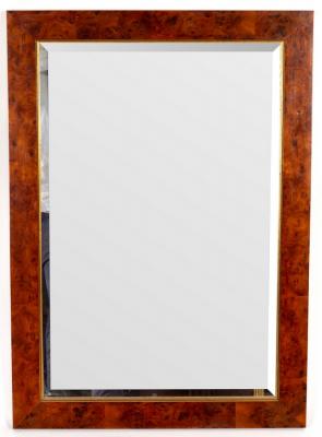 A burr walnut framed wall mirror  2ddb50