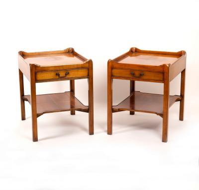 A pair of George III style single drawer