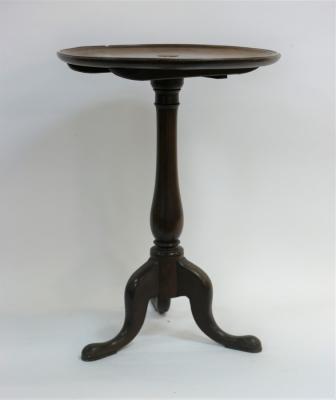 A Victorian tripod table, the circular