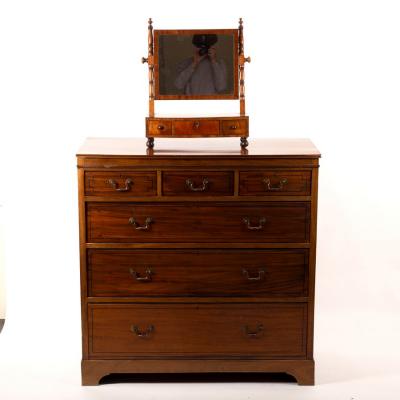 A George III style chest of three