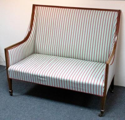 A Sheraton revival two-seat settee,