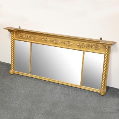 A Regency gilt framed overmantel