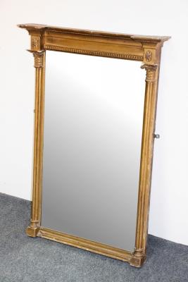 A Regency gilt framed mirror, the