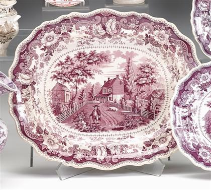     	Historical purple transferware