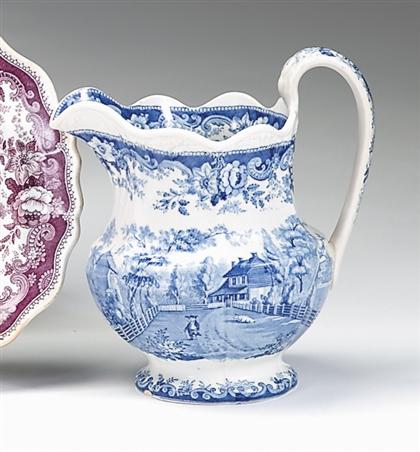     	Historical medium blue transferware