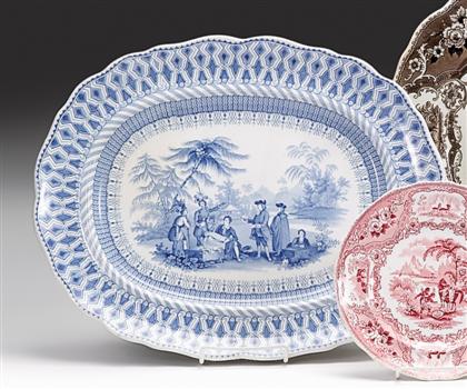  Historical medium blue transferware 49601