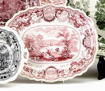     	Historical pink transferware