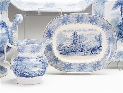  Historical medium blue transferware 49619