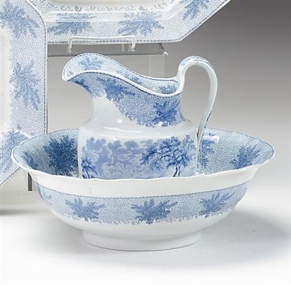  Historical medium blue transferware 4961a