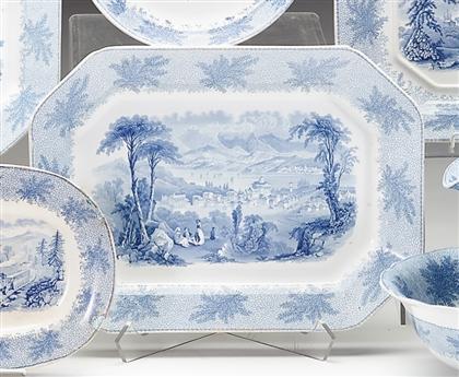     	Historical medium blue transferware