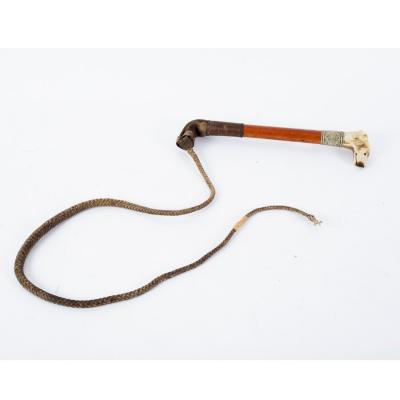 A beagling whip, the carved bone