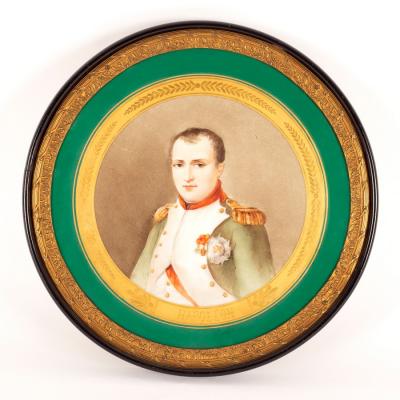 A Sevres style porcelain plaque, Napoleon,