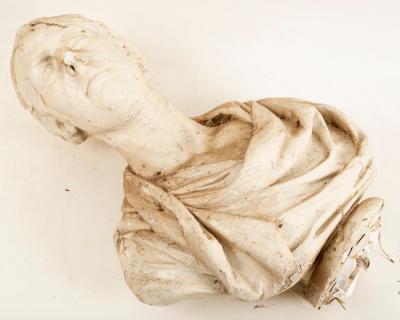 A plaster bust of the Duke of Wellington,