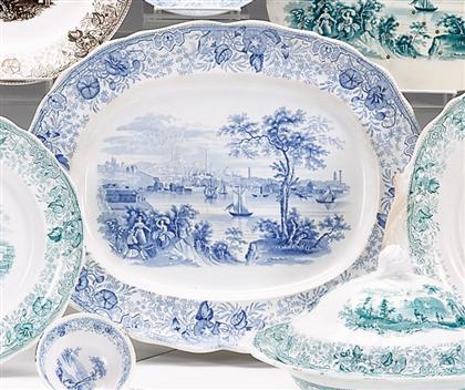  Historical light blue transferware 49624