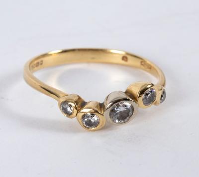 A diamond five-stone ring of modern