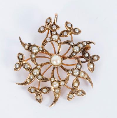 An Edwardian pearl pendant brooch 2ddd8e