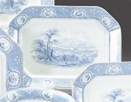  Historical light blue transferware 49628