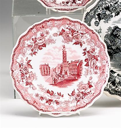     	Historical pink transferware