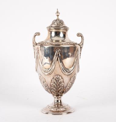 A George III silver sugar vase,