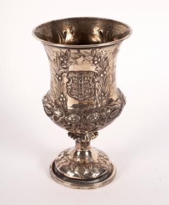 A Victorian silver goblet, London