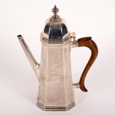 An early 18th Century style silver coffee