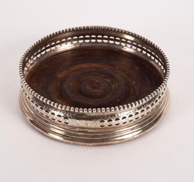 A George III silver wine coaster  2dddde