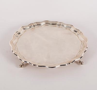 A silver salver, James Dixon &