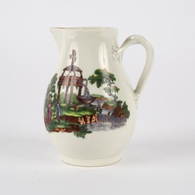 A Worcester hot milk jug and cover,