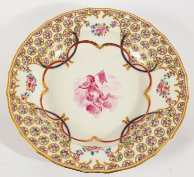 A Derby soup plate, circa 1785,