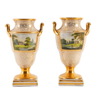 A pair of Chamberlains Worcester porcelain