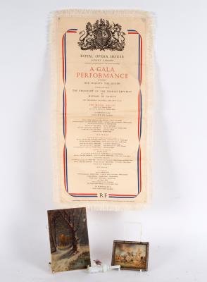 A commemorative programme on silk