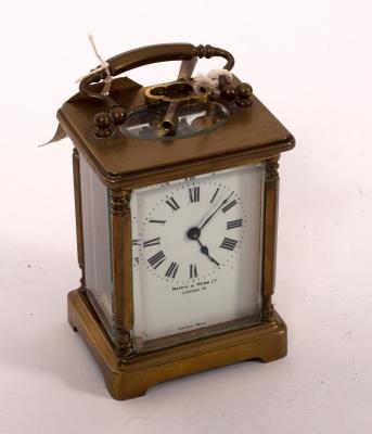 A gilt brass cased carriage clock  2ddf2c