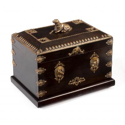 An Edwardian humidor, the exterior with