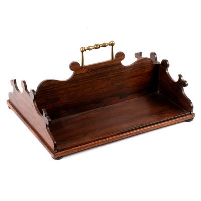 A 19th Century rosewood book trough
