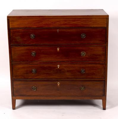 An early 19th Century chest of four