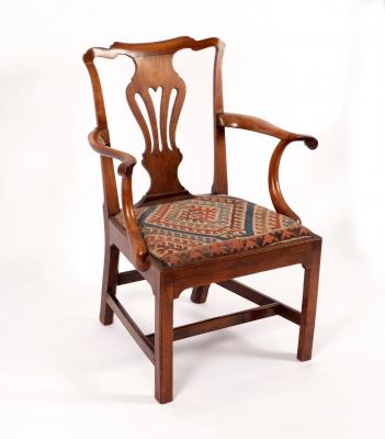 An 18th Century splat back chair on