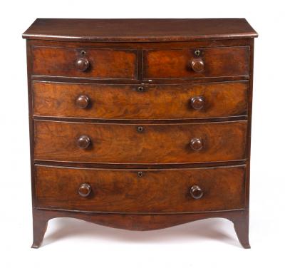 A Victorian mahogany bowfront chest 2ddfcf