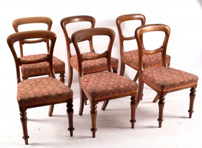 A set of six Victorian mahogany