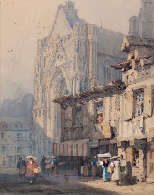 Follower of Samuel Prout/French Cathedral