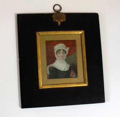 Portrait Miniature of a Lady/wearing
