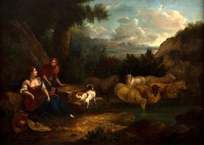 After Nicolaes Berchem (Dutch 1620-1683)/Shepherd